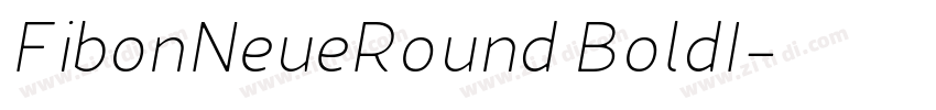 FibonNeueRound BoldI字体转换
